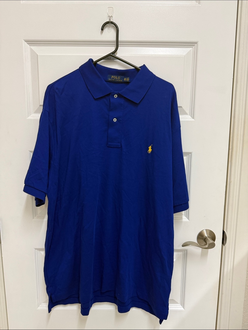 Polo by Ralph Lauren Men’s Polo Shirt in Royal Blue with Yellow Pony